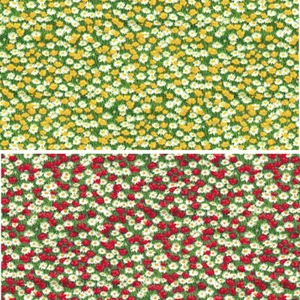 100% Cotton Fabric Makower Village Life Meadow Fields Daisies - Picture 1 of 3