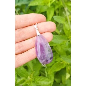 Amethyst Necklace Crystal Necklace Natural Stone Pendant Gemstone - Picture 1 of 3