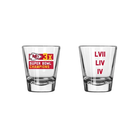 Kansas City Chiefs NFL SB LVII 3X Champions 2oz Shot Glass FREE SHIP!! Cover