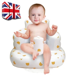 Cute Inflatable Baby Seat Safe Support Infant Floor Seat Baby Chair Armchair - Picture 1 of 8