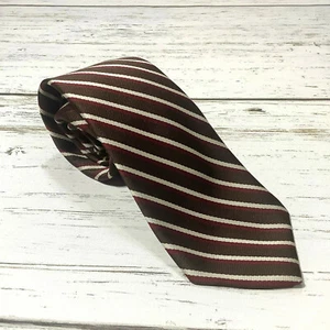 Gimbels Store for Men Vintage Tie Slim Brown Pinstripe Striped 3" Wide 55" Long - Picture 1 of 4