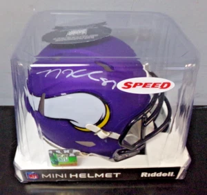 T.J. HOCKENSON SIGNED RIDDELL MINNESOTA VIKINGS MINI HELMET WITH BECKETT COA - Picture 1 of 1