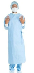 2 Halyard Ultra Surgical Gowns AAMI Level 3 Large Blue 95111 - Picture 1 of 5