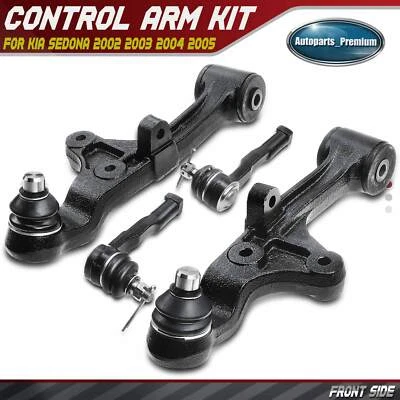4x Brazo de control delantero y conjunto de rótula extremo de varilla de amarre para Kia Sedona 2002-2005 Foto 1 de 4