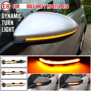 LED Spiegelblinker für  Golf 7 Touran Sportsvan Laufblinker Blinker Schwarz - Bild 1 von 11