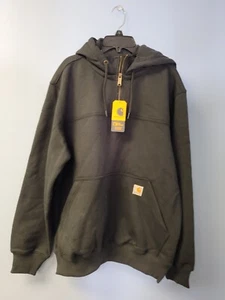 Carhartt Rain Defender Loose Fit heavyweight Quarter Zip Sweatshirt Black Medium - Picture 1 of 7