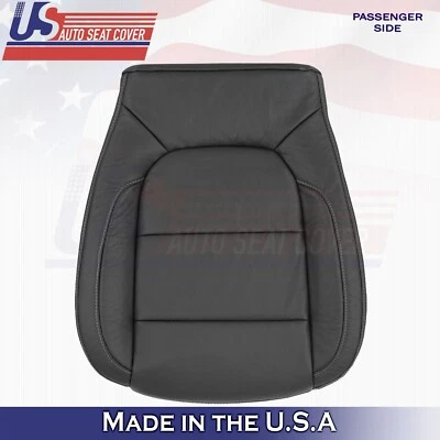 Cubierta de asiento inferior de cuero negra para GMC Sierra 1500 2019 a 2023 para pasajero delantero Foto 1 de 4