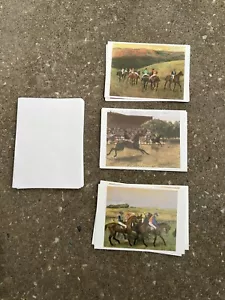 Edgar Degas Blanko Notiz Grußkarten Pferderennen Jockey Reitsport Pferde #2 - Bild 1 von 10