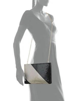 Клатч Neiman Marcus Urban Originals Claire двухцветный металлический сетчатый черный/золотой 120 долл. США - Изображение 1 из 3