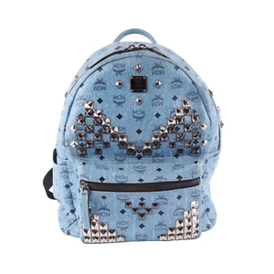 MCM Stark Studded Blau Luxus Designer Herren Rucksack Limitiert Selten OP: 980 € - Bild 1 von 24