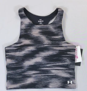Girl's Youth Under Armour 1387374 FITTED Motion Crop Tank Top Bra - Picture 1 of 7