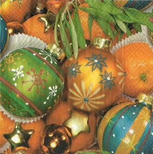 4 Paper Napkins Decoupage Lunch Table Christmas Ornaments Baubles 124 - Picture 1 of 2