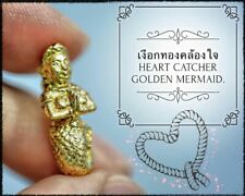 Amulet Heart Catcher Golden Mermaid Thai Ajan O Charm Talisman Love Negotiation 