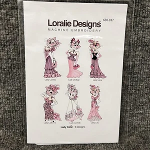 New Loralie Designs Lady Cats Machine Embroidery CD 6 Designs 630-037 - Picture 1 of 3