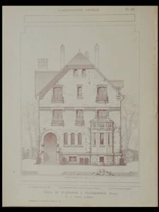 VILLA A VILLEMOMBLE -1932- PAQUET, PLANCHES ARCHITECTURE - Picture 1 of 2