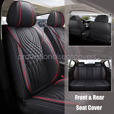 For Nissan Rogue 2010-2023 Car Seat Cover PU Leather Full Set Front & Rear — 第 1/4 张图片