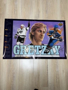 1992 WAYNE GRETZKY 34 in. x 24 in. UPPER DECK Poster LA KINGS EDMONTON OILERS - Picture 1 of 14