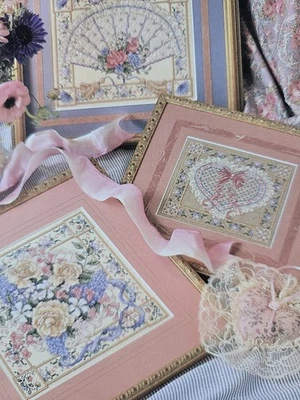 Victorian Elegance Fan Roses Counted Cross Stitch Pattern Wentzler  - Image 1 of 2