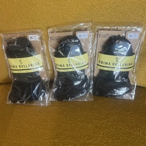 3 ToeSox Women's Black Prima Bellarina Full Toe Grip Socks Size XS NEW - Picture 1 of 3