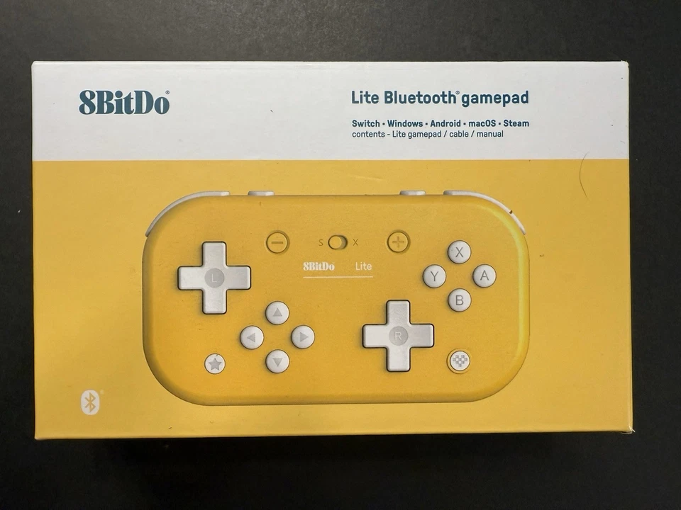 8Bitdo Lite Bluetooth Gamepad for Switch Lite Steam Pi & Windows Yellow Edition