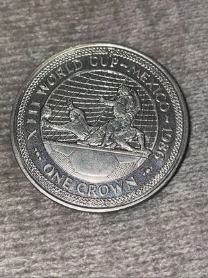 ISLE OF MAN 1 Crown 1986 - Copper/Nickel - World Cup Soccer Mexico - - Image 1 of 2