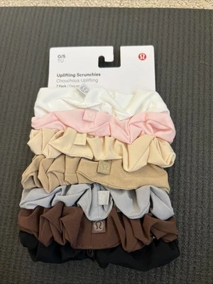NWT Lululemon Uplifting Scrunchies 7 Pack One Size BGLW/STLD - Image 1 of 4