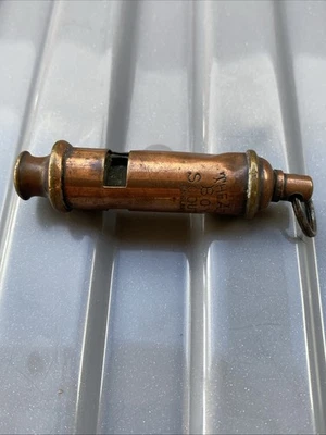 Antique Brass Pillar Top  1920’s Acme Boy Scouts General Service Whistle - Image 1 of 4