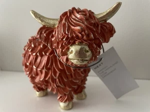 Next Orange and Gold Hamish the Highland Cow Ornament - BNWT - Picture 1 of 6