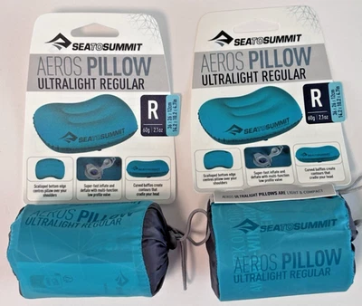 Set Of Two 2x Sea To Summit Aeros Inflatable Camping UL Air Pillows Regular NEW! - Image 1 of 4