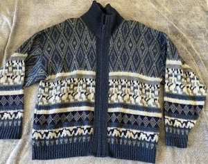 Vintage American Priority Pullover - USA - Herren Strickjacke mit durchgehendem Reißverschluss und Taschen XL - Bild 1 von 6