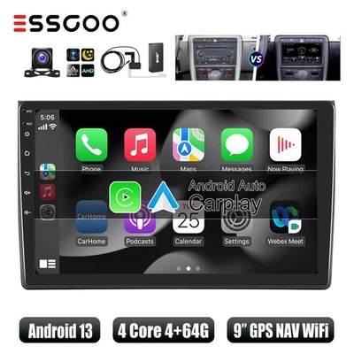 9" Android 13 4+64G Carplay DAB+ Autoradio GPS Kamera Für Audi A4 S4 B6 B7 8E 8H - Bild 1 von 4