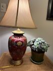 Vintage Oriental Accent  Asian Table Lamp  With Shade