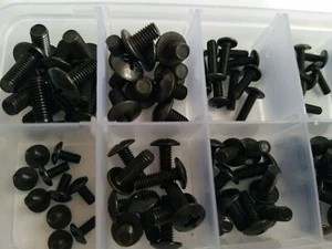 50 PIEZAS Tornillos Tornillo Tornillo Armadura Tornillos Juegos Negros Surtido Pernos M3 M4 - Imagen 1 de 3