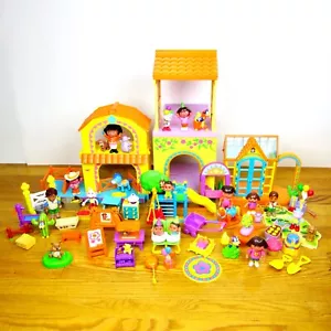 LOT- Dora The Explorer Sets! 60 Pieces! Nursery Stable Greenhouse + Many Extras! - Picture 1 of 12