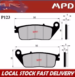 P123 FRONT BRAKE PADS TRIUMPH Bonneville 800 (790cc) / America (Spoke Wheel) - Picture 1 of 2