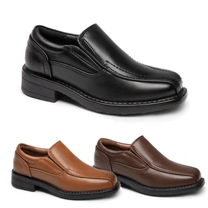 Boys Oxford Shoes Kids Leather Formal School Wedding Prom Dress Shoes - Picture 1 of 13