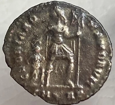 Emperor with Captive Roman Coin 364-378 AD Valens Gloria Romanorum Genuine - Image 1 of 4