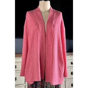 EUC $ 88 Anthropologie Montana gerippter Strick rosa Cardigan Pullover LP Petite - Bild 1 von 8