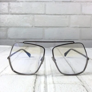 MAX MARA MM5118-B 014 NEW $265 Shiny Ruthenium Women's Glasses Frame 58/14/135 - Picture 1 of 8