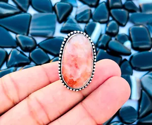 Adjustable Ring Sunstone Sterling Silver Ring Sunstone Adjustable Ring C-62 - Picture 1 of 5