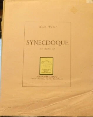 Oboe Alone Synecdoque by Alain Weber New publisher retail $13.30 - Image 1 of 4