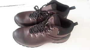 Eddie Bauer Everett Men Size 13 Brown Leather Upper Waterproof Hiking Boots NEW - Picture 1 of 16