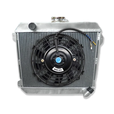 For Datsun 510 720 620 610 L20B 2.0L L4 Alumnum Radiator+FAN MT 1974-1979 75 76 - Image 1 of 4