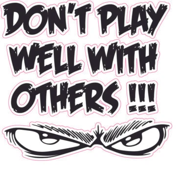 Don't play well with others decal 7"  - Image 1 of 2