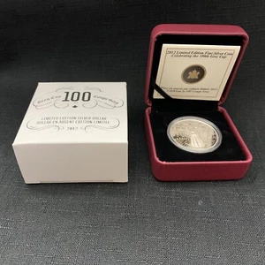 2012 $1 Proof Limited Edition 100th Anniversary Of The Grey Cup 99.99% Silver - Picture 1 of 4