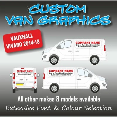 Van Graphics Sign Writing Vehicle lettering signs Vauxhall Vivaro 2014-2018 - Image 1 of 4