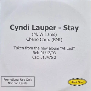 CYNDI LAUPER - STAY- single CD. - Picture 1 of 3