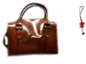 Bolso Tipo Baúl Bandolera Piel Cuero Auténtico 20x27 CM Larga 15 Artesanal Bag - Imagen 1 de 3