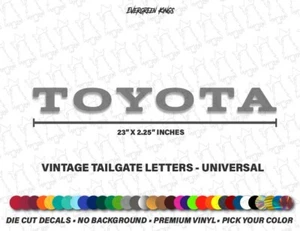 VINTAGE 70s TOYOTA TAILGATE Decal Sticker Emblem Logo Text Graphic Hilux - USA - Picture 1 of 3