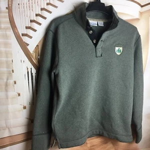 Men’s Blue Ocean COLORADO Fleece Henley Button Collar Gray Embroidered - Picture 1 of 7